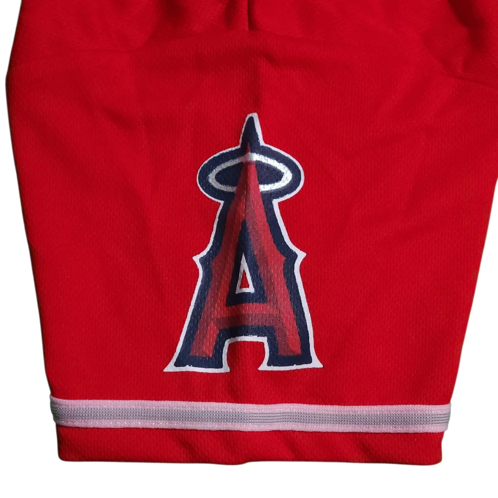 Angels Mike Trout Kids Button-Front Baseball Jersey Top - Red - Picture 2 of 5